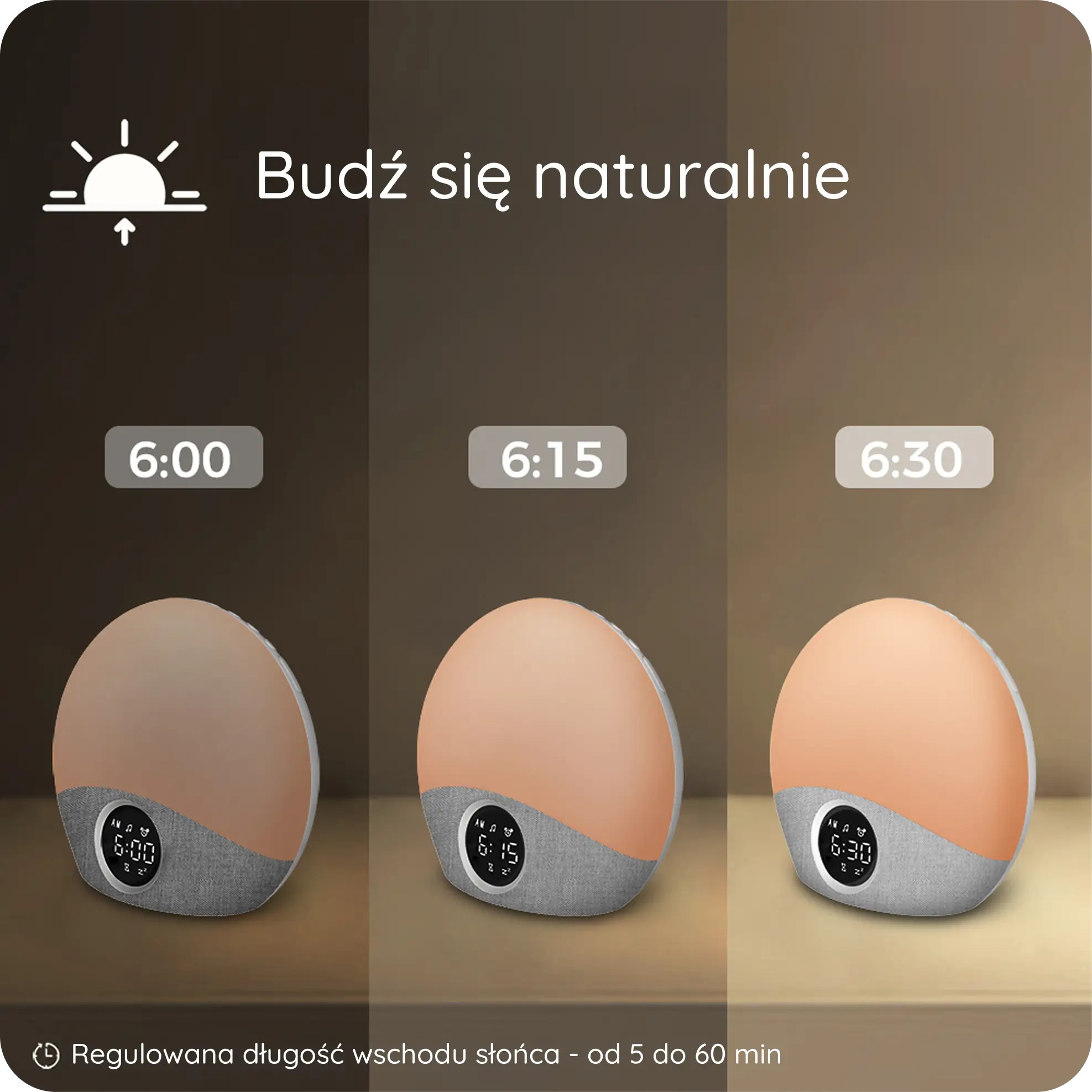 Budzik świetlny LumaRise Sun - obrazek 3